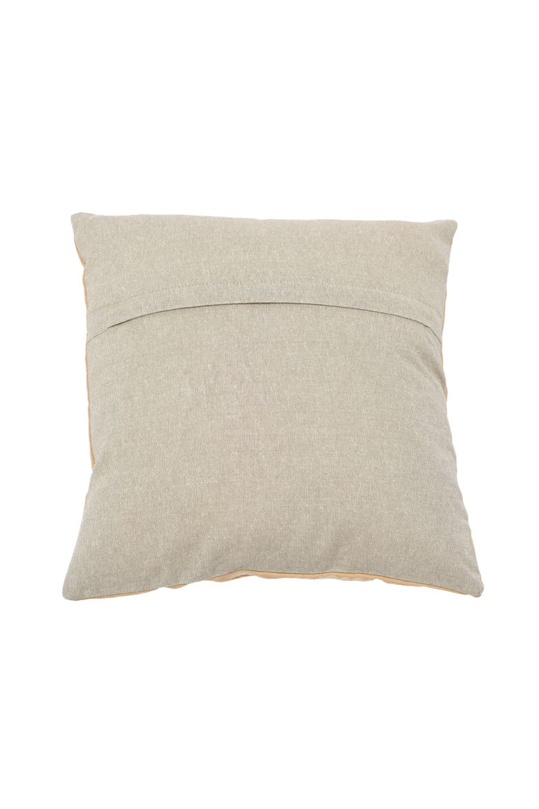 Cotton Embroidered Suzani Pillow with Chambray Back, Alternate, color, Cream