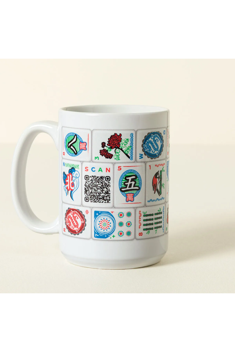 Daily Mahjong Game QR Mug, Alternate, color, Multi