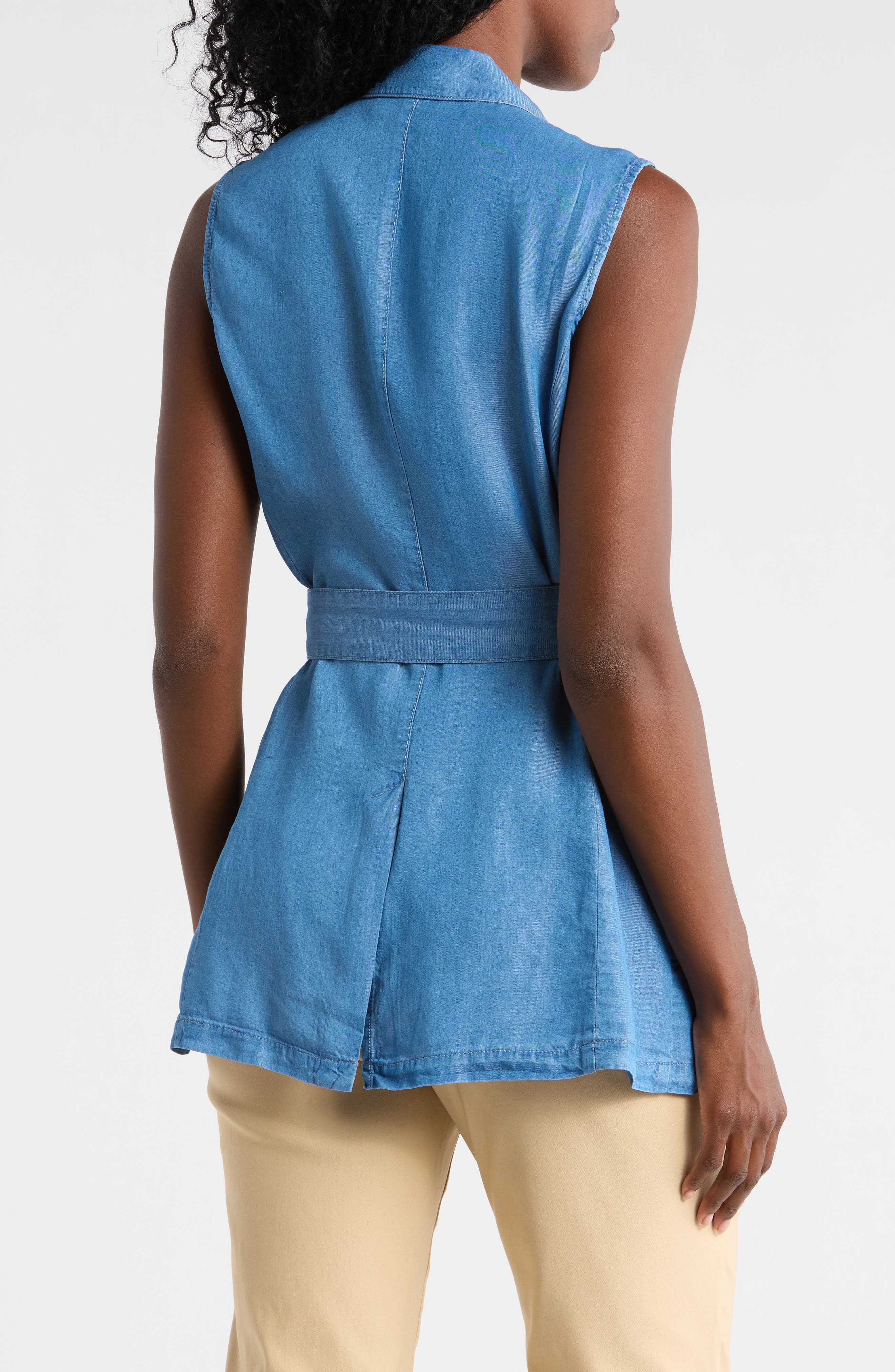 Belted Denim Vest - image 2