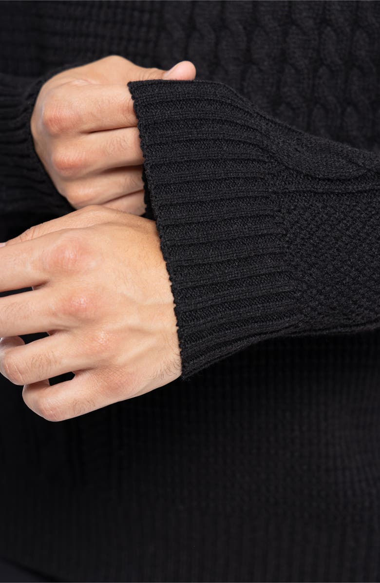 XRAY Mixed Knit Crewneck Pullover Sweater, Alternate, color, 