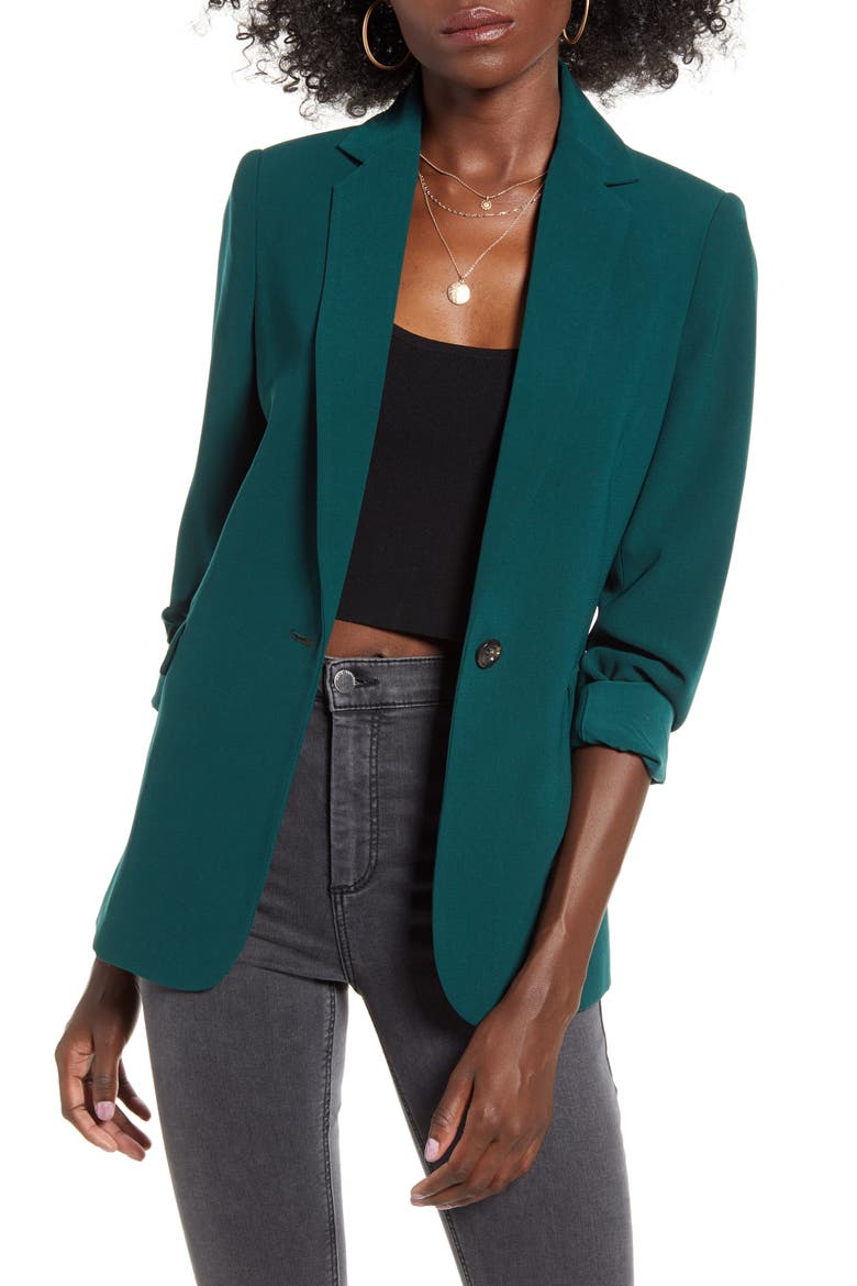 Single Button Blazer, Main, color, SYCAMORE
