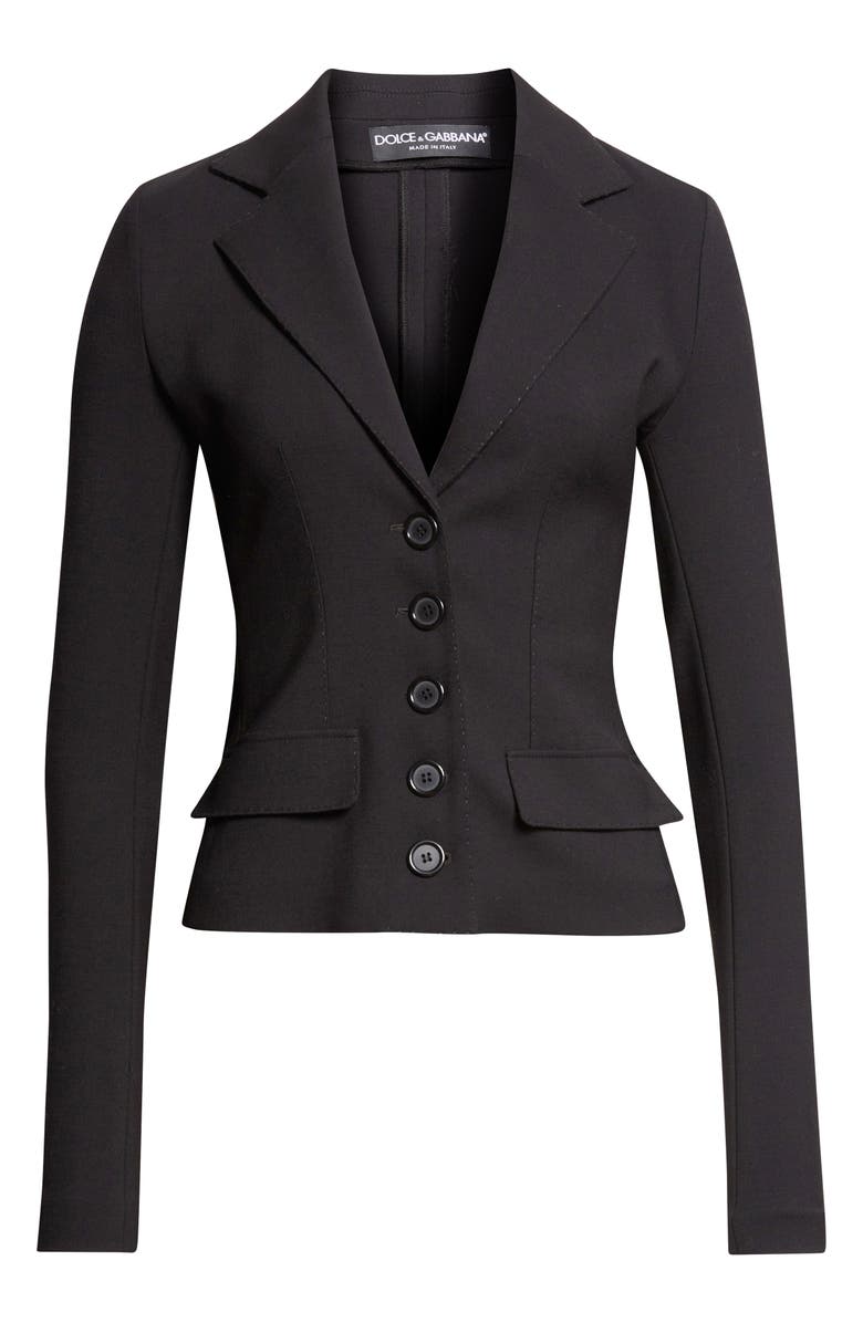 Dolce&Gabbana Tailored Stretch Wool Jacket, Main, color, Nero