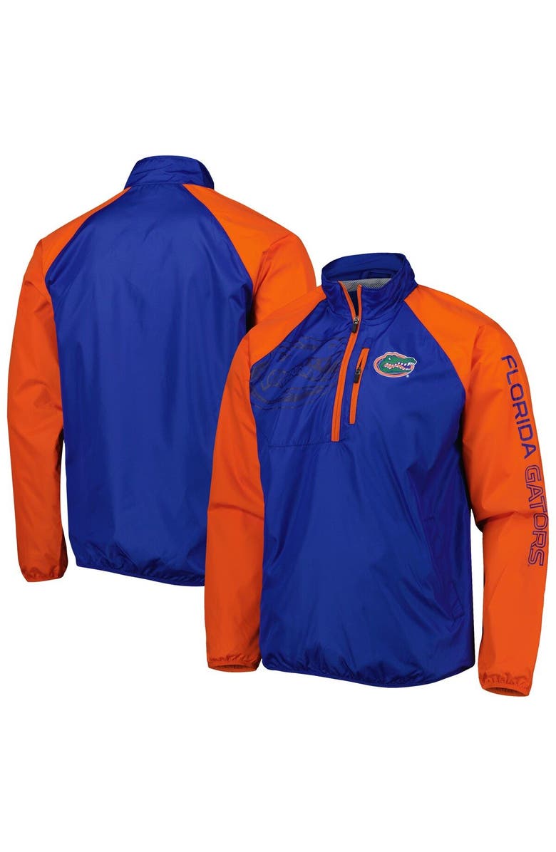 G-III SPORTS BY CARL BANKS Men's G-III Sports by Carl Banks Royal/Orange Florida Gators Point Guard Raglan Half-Zip Jacket, Main, color, Royal