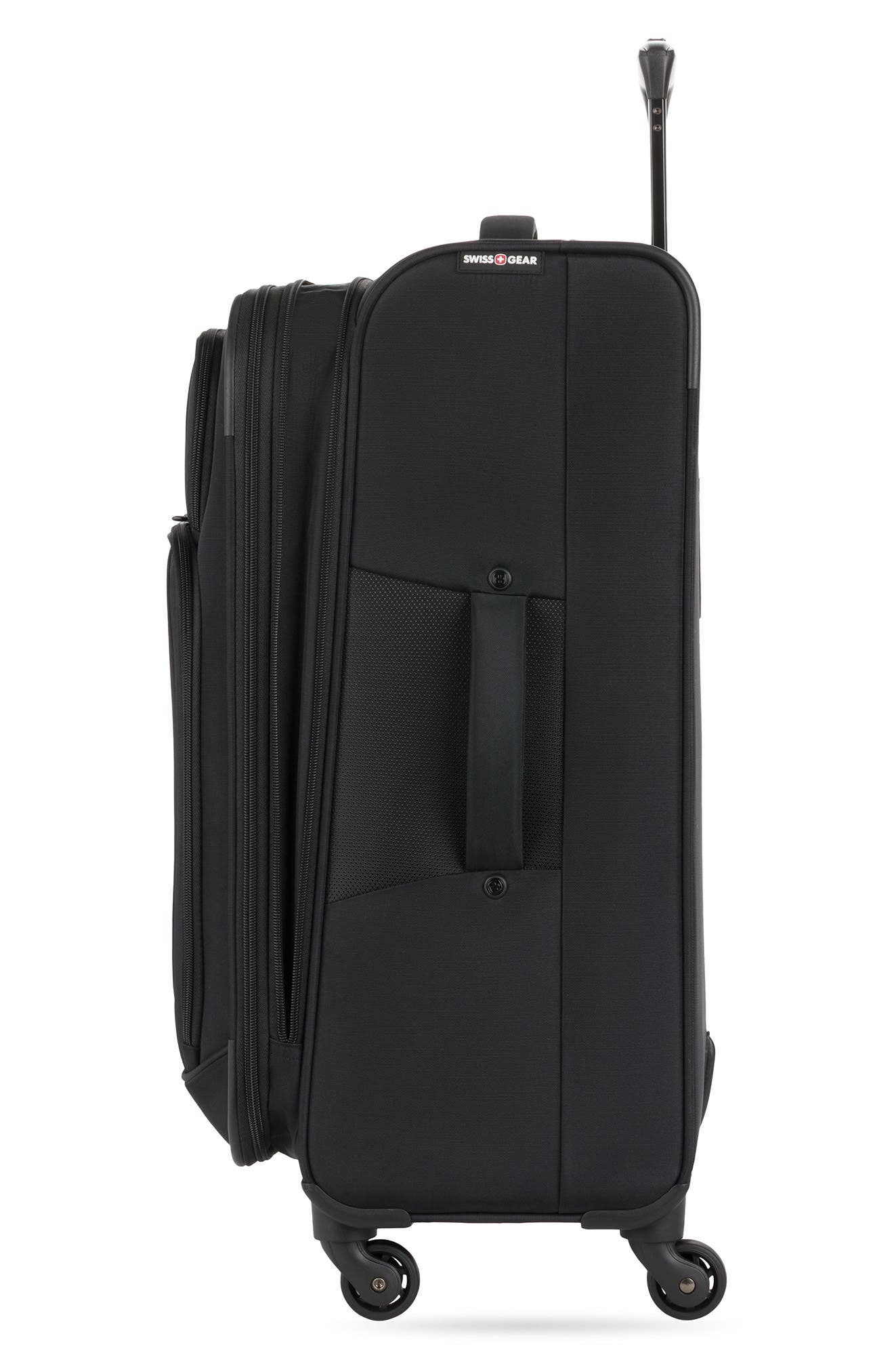SWISSGEAR 24-Inch Softside Spinner Luggage, Alternate, color, Black