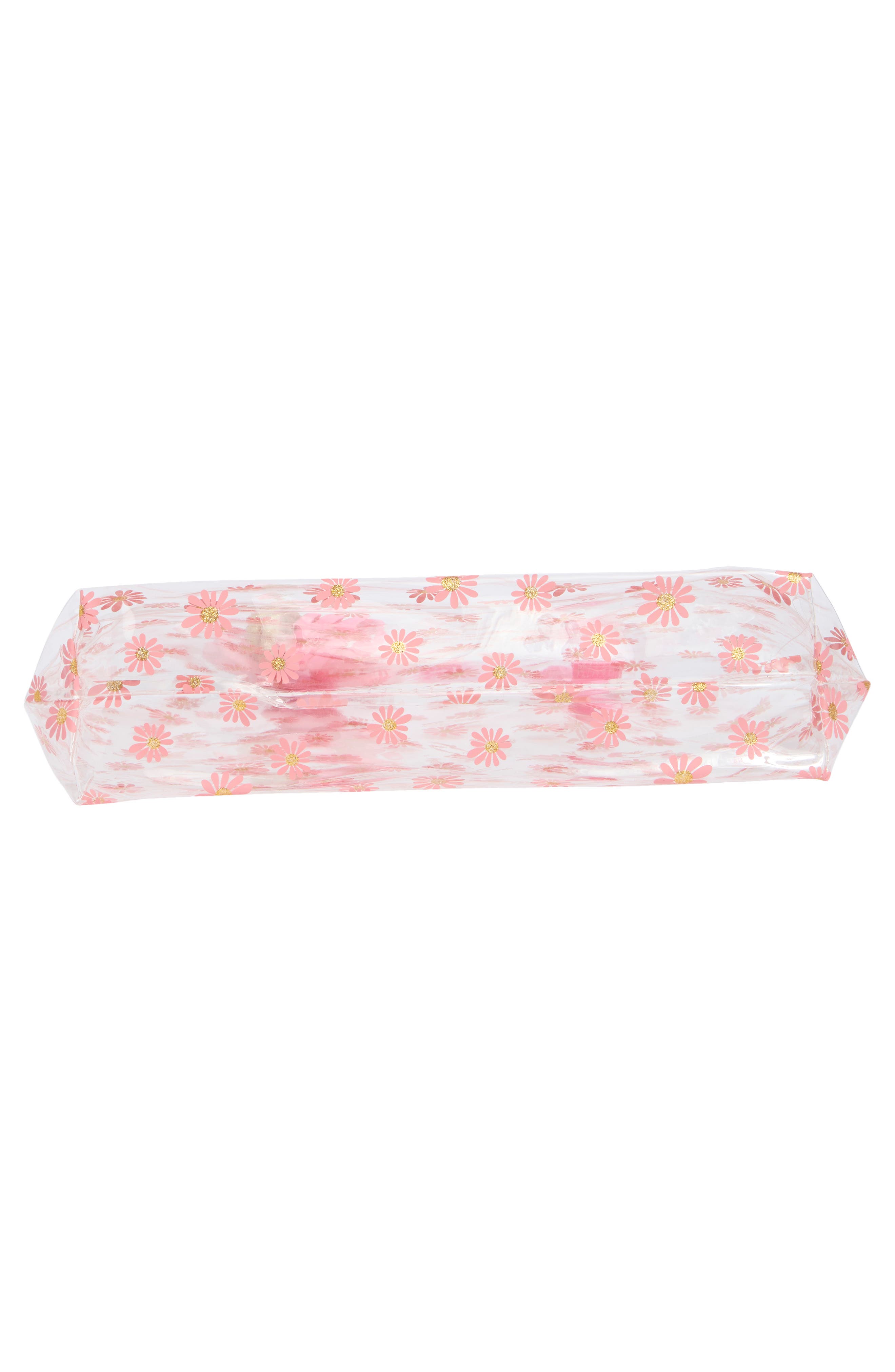 Capelli New York Kids' Glitter Daisy Jelly Tote, Alternate, color, Pink Combo