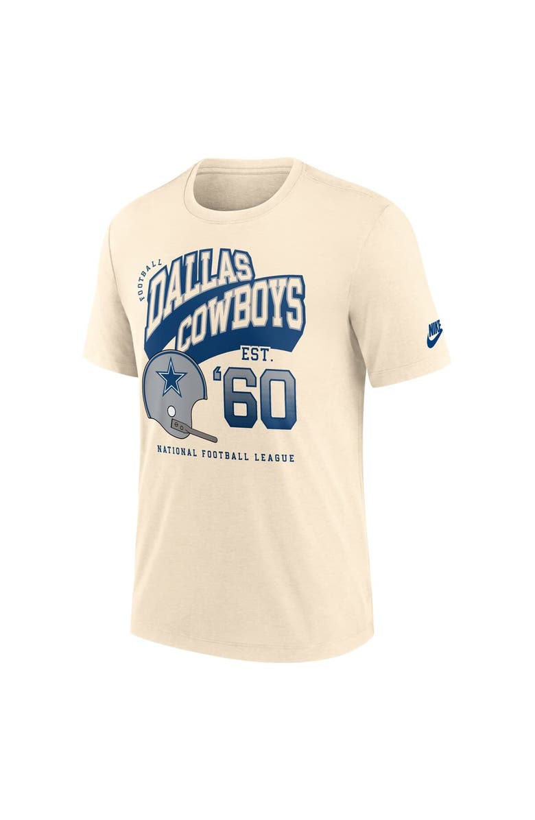 Nike Men's Nike Natural Dallas Cowboys Rewind Tri-Blend T-Shirt, Alternate, color, Natural