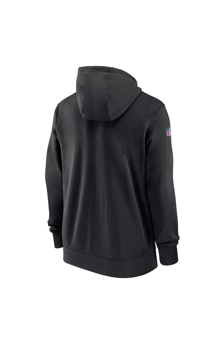 Nike Men's Nike Black Carolina Panthers Sideline Club Performance Full-Zip Hoodie, Alternate, color, 