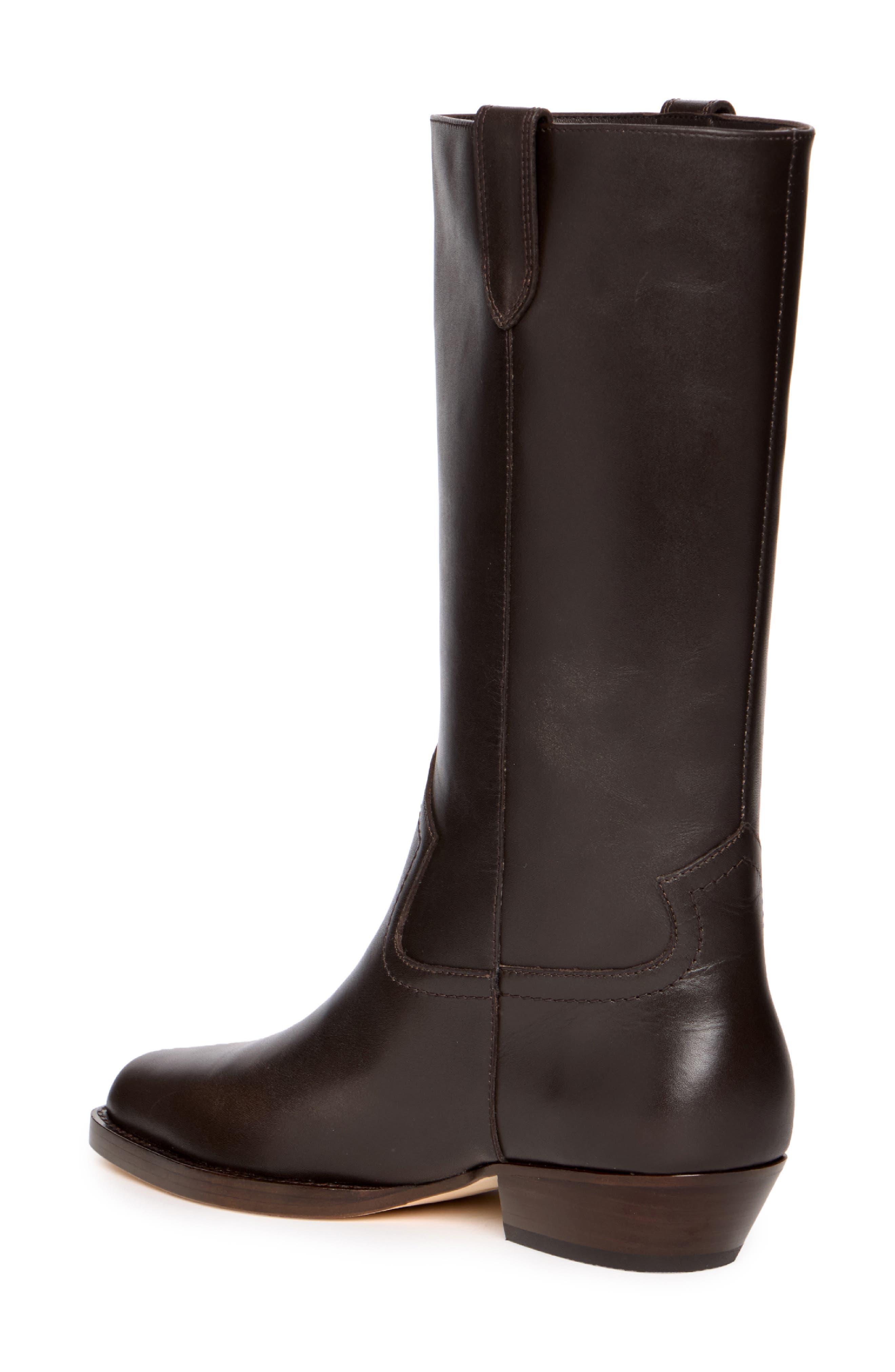Goldie Leather Boot, Alternate, color, CHOCOLATE