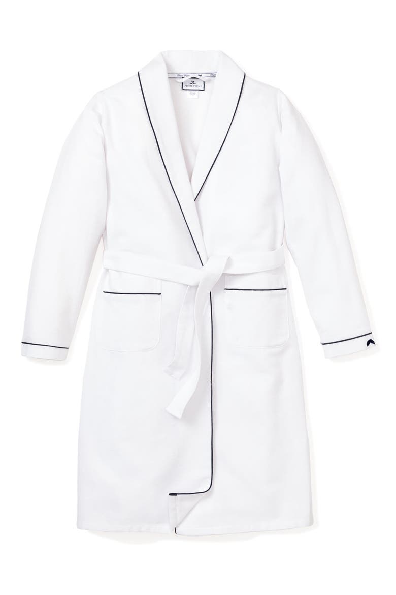 Flannel Robe, Alternate, color, WHITE