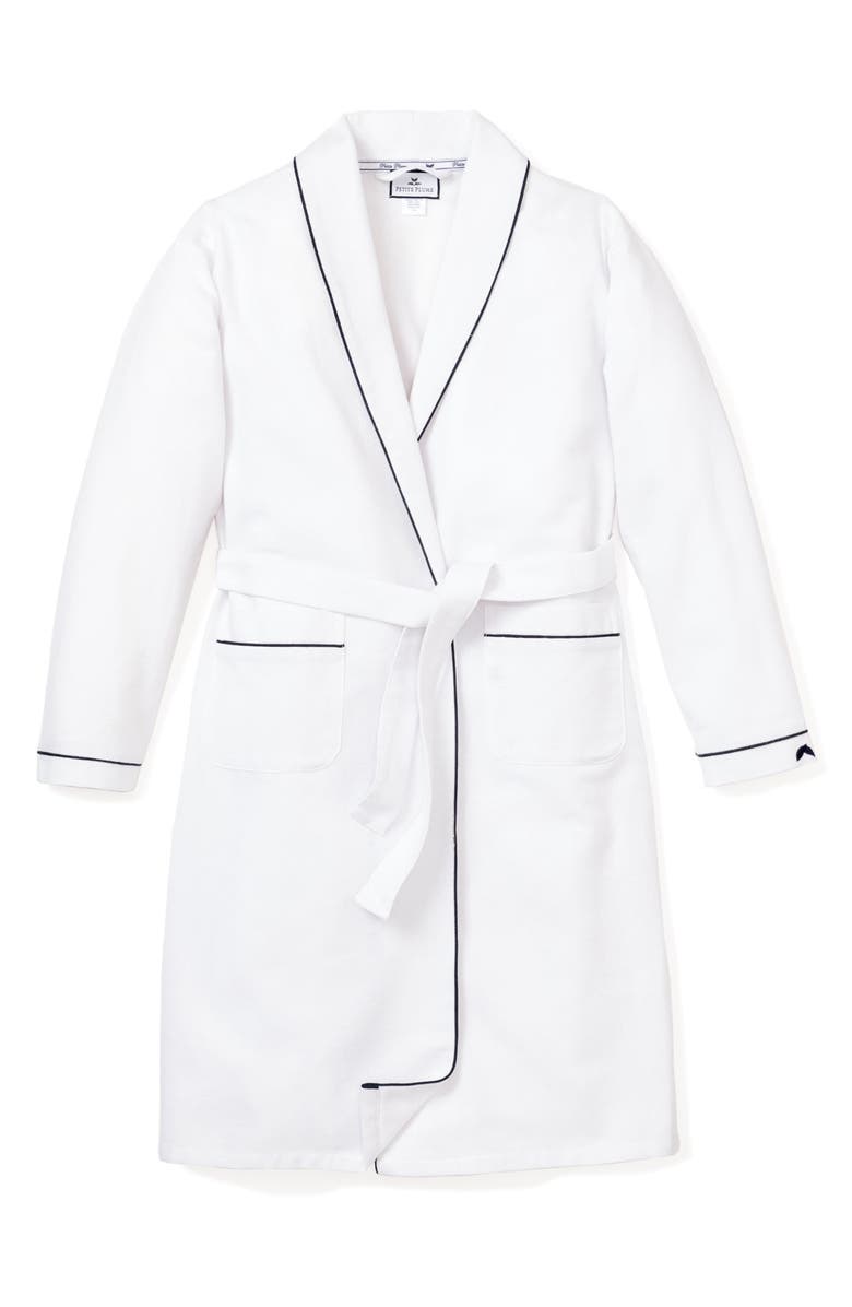 Petite Plume Kids' Cotton Blend Robe, Alternate, color, White