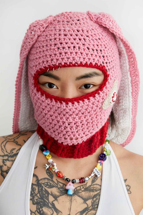 Velvet Luna Ceramic And Glass Beaded Mushroom Necklace In Multi