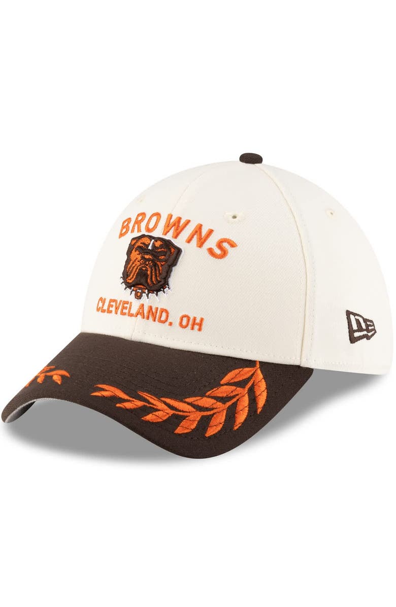 New Era Men's New Era  Cream/Brown Cleveland Browns 2025 NFL Draft 39THIRTY Flex Hat, Alternate, color, 