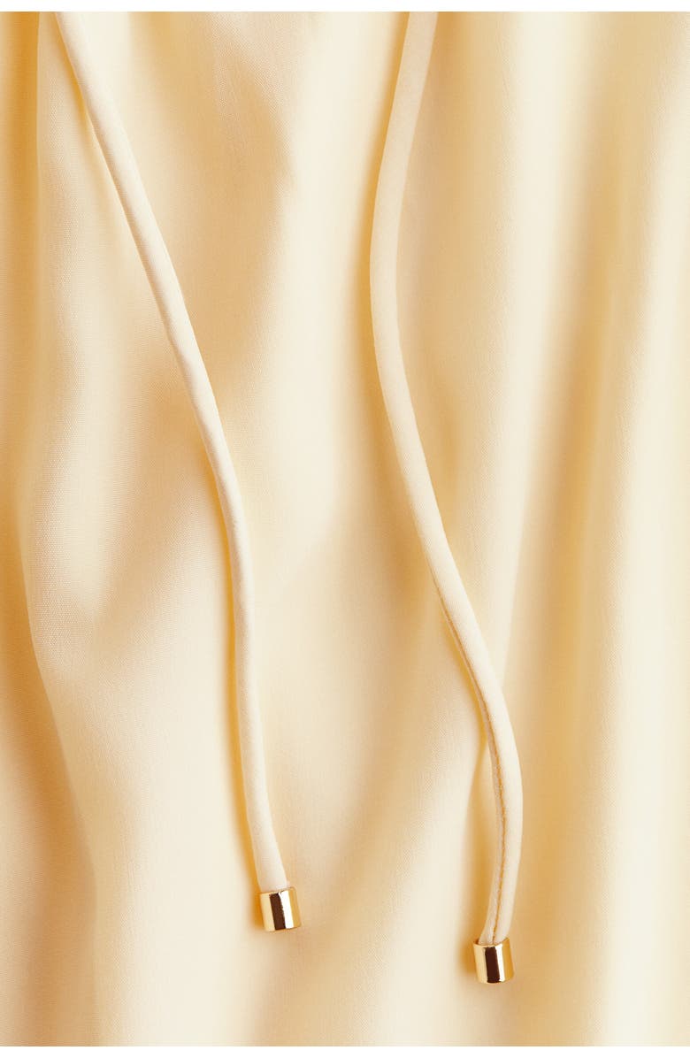 H&M Draped Drawstring-detail Dress, Alternate, color, Yellow