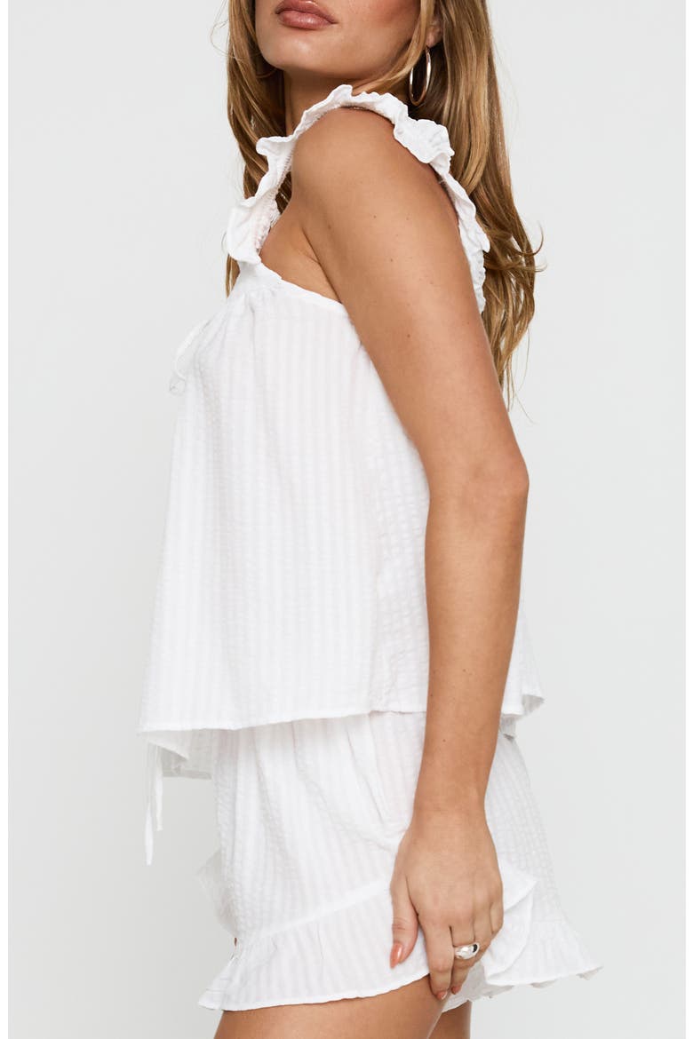 Santabelle Frill Strap Tank, Alternate, color, WHITE