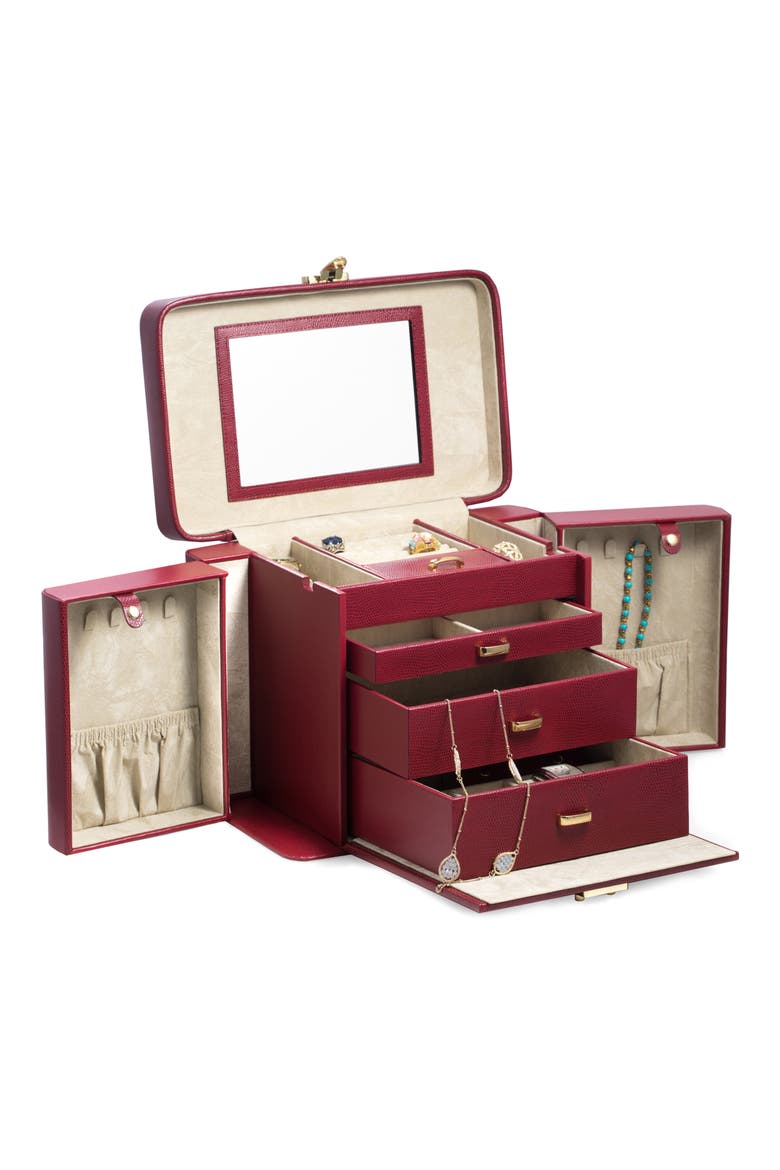 Jewelry Case, Alternate, color, RED