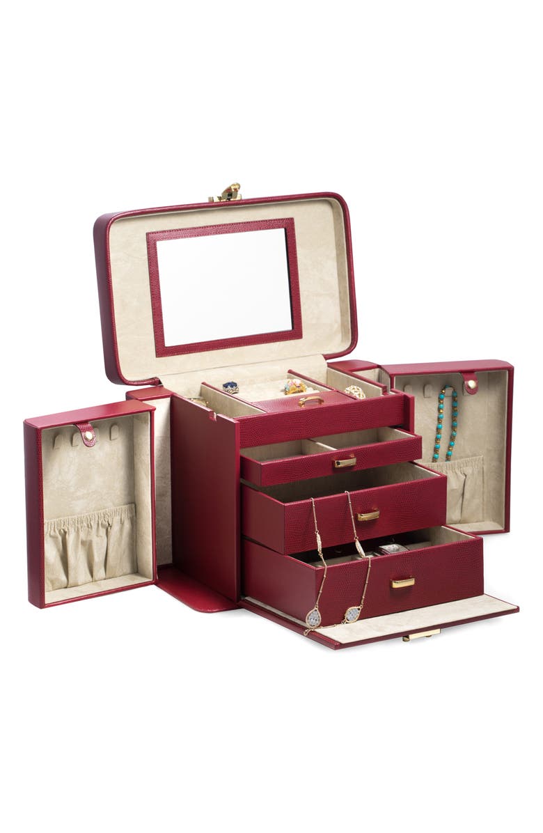 Bey-Berk Jewelry Case, Alternate, color, Red