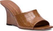 Stuart Weitzman Vinnie 85 Patent Leather Wedge Mule