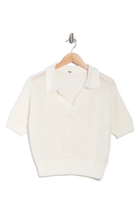 Open Knit Polo