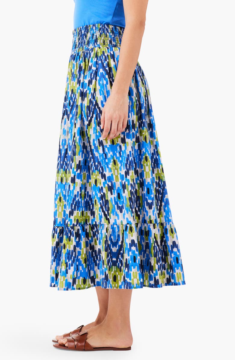 NIC+ZOE Diamond Dash Tiered Maxi Skirt, Alternate, color, Blue Multi