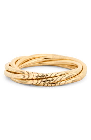 Nordstrom Rack Omega Stacked Twist Bracelet In Gold