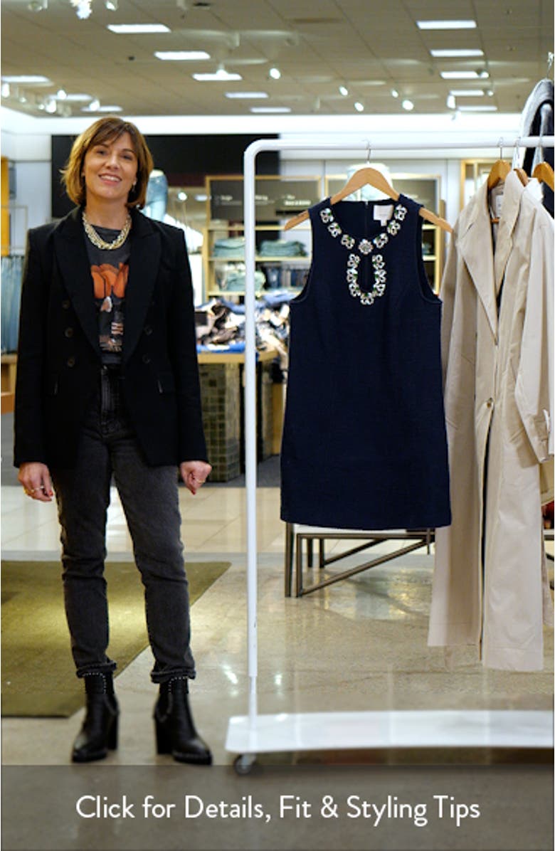 Franchelle Crystal Embellished Tweed Minidress, sales video thumbnail