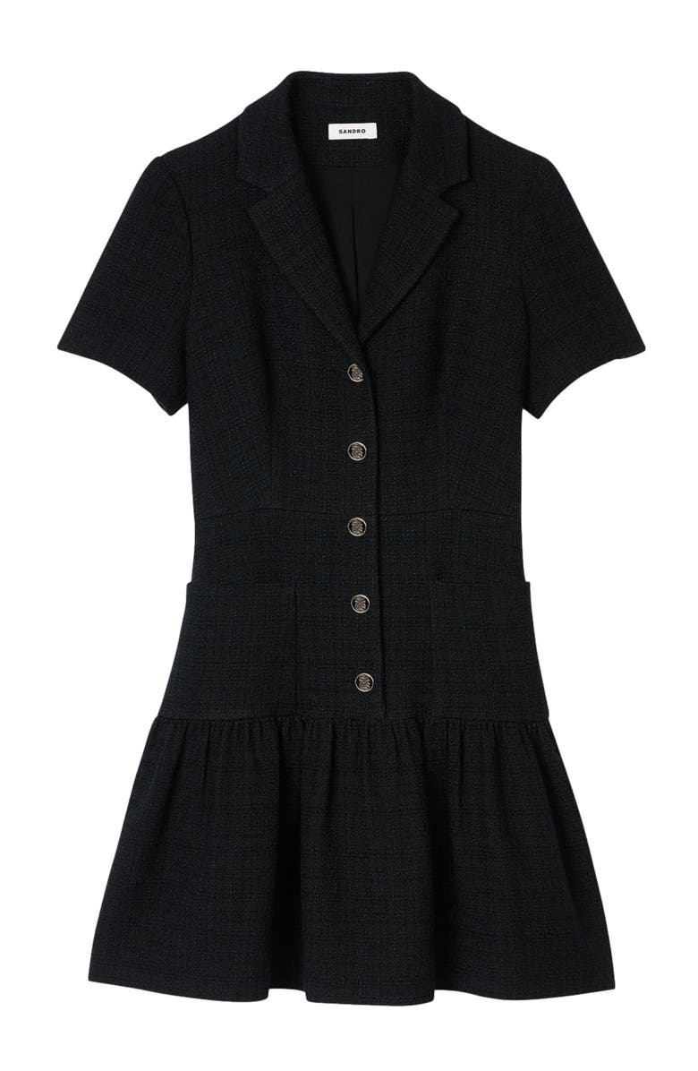 SANDRO Short tweed dress, Alternate, color, 