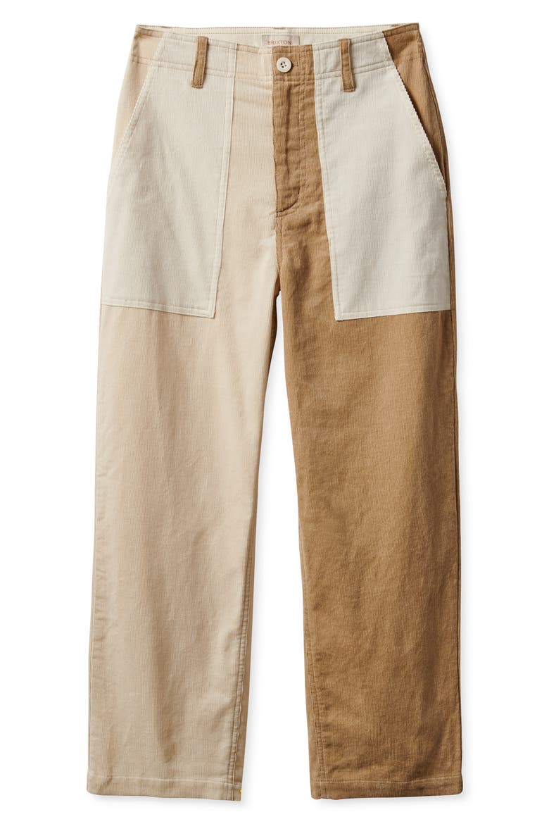 Vancouver Colorblock Cotton Corduroy Pants, Alternate, color, DOVE/ VANILLA