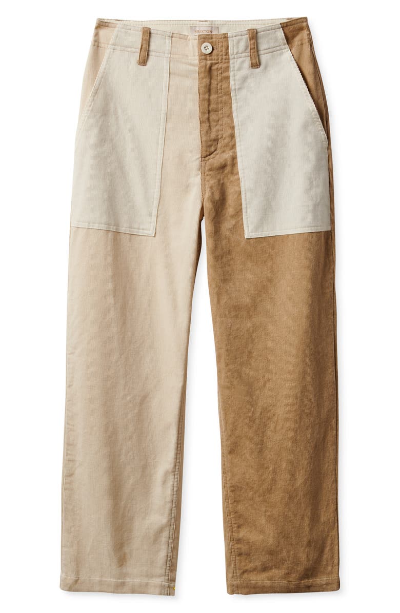 Brixton Vancouver Colorblock Cotton Corduroy Pants, Alternate, color,