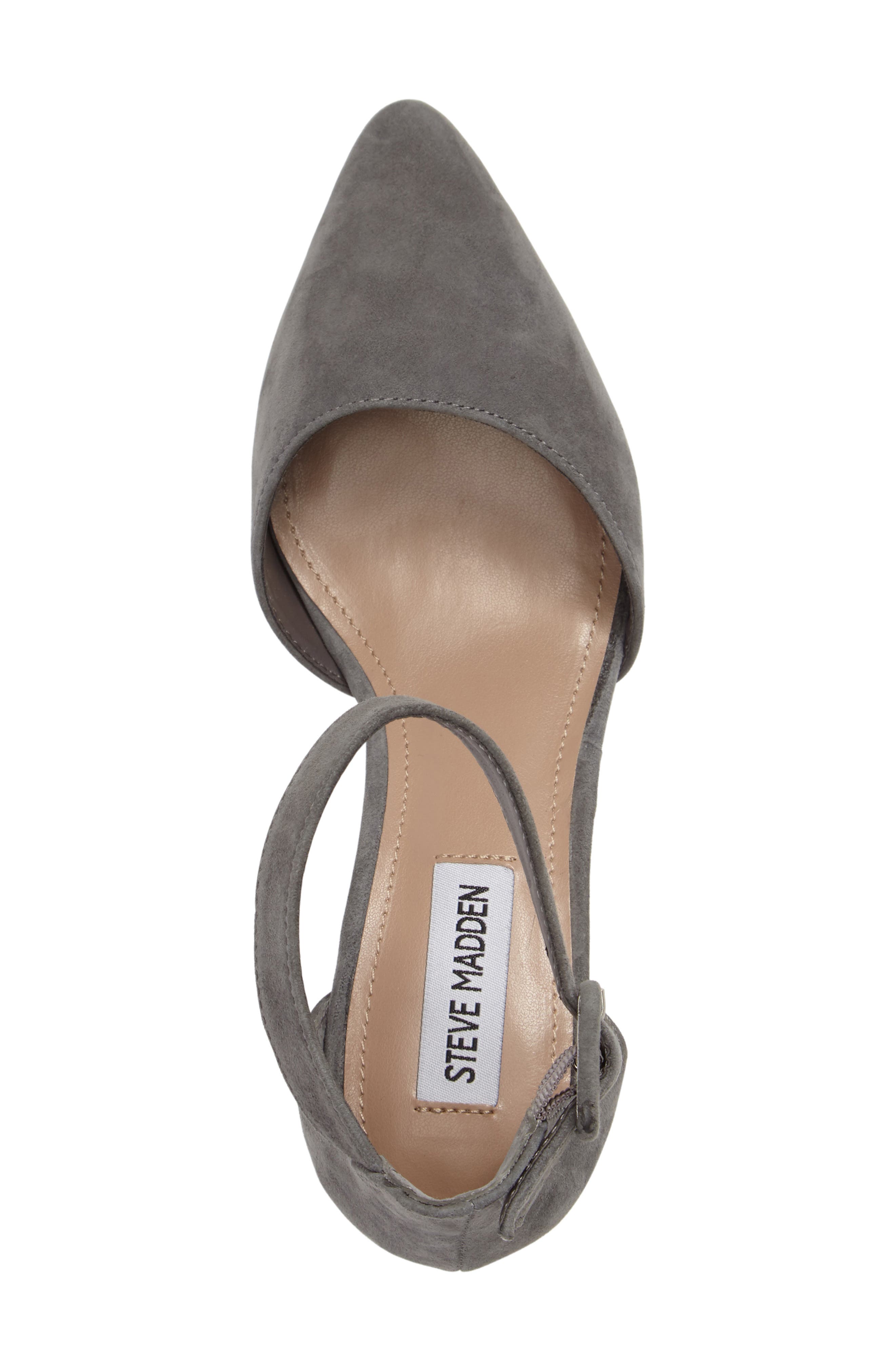 Dainna d'Orsay Ankle Strap Pump, Alternate, color, GREY SUEDE