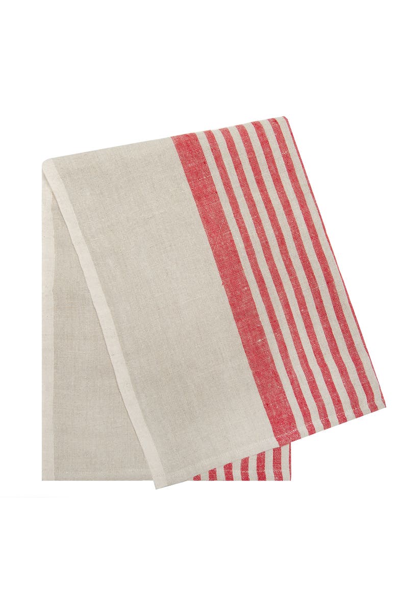 Brittany Tea Towels - Set of 2, Alternate, color, Natural, Red 20" x 30"