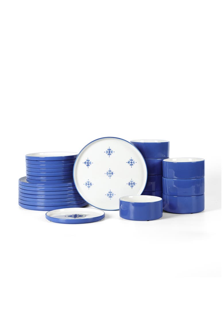 Cobalt Porcelain 24-Piece Dinnerware Set, Main, color, Blue