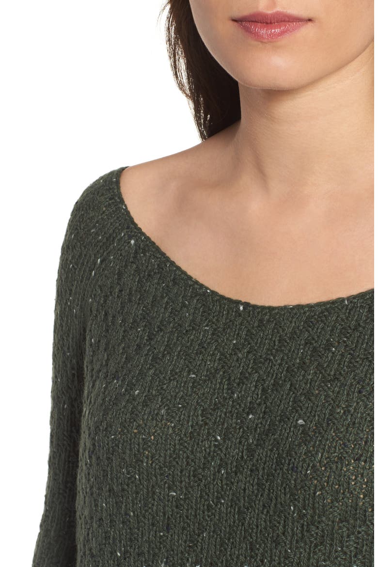 Slouchy Tunic Sweater, Alternate, color, GREEN WOOD