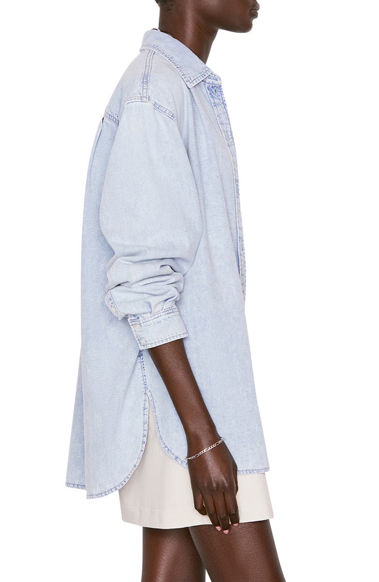 FRAME The Beach Oversize Denim Button-Up Shirt, Alternate, color, 