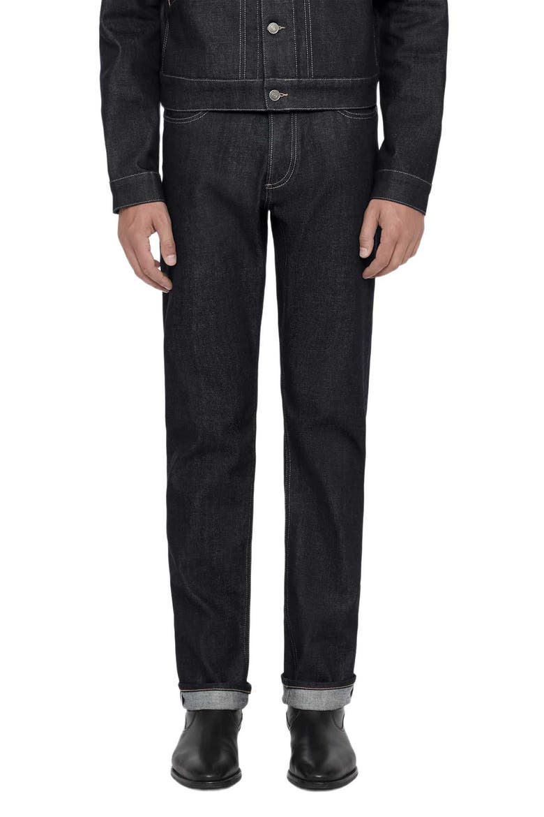 Slim Straight Leg Selvedge Jeans, Main, color, INDIGO SELVEDGE