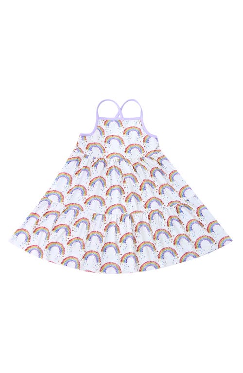 Coco Moon Flower Shower Print Tiered Sundress In Multi