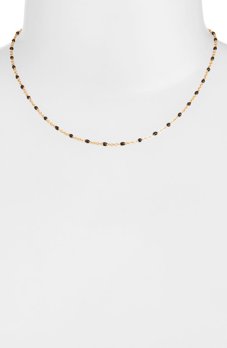 Set & Stones Kaz Bead Station Necklace, Alternate, color, Gold/ Black