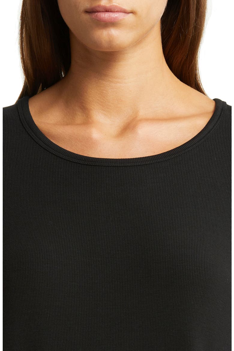 Rib Knit Nightshirt, Alternate, color, BLACK
