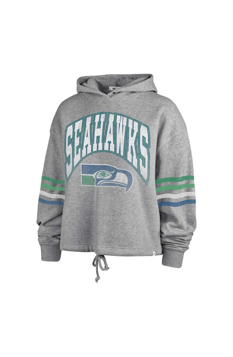 '47 Women's '47 Heather Gray Seattle Seahawks Upland Bennett Pullover Hoodie, Alternate, color, 