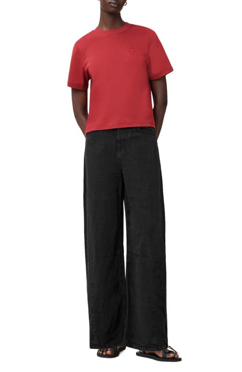 Allsaints Lisa Cotton Crewneck T-shirt In Red