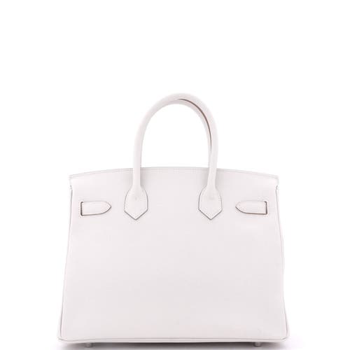 Pre-owned Hermes Hermes Birkin Handbag Light Epsom With Palladium Hardware 30 In Gray