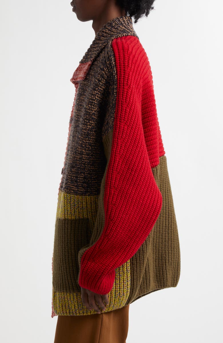 Waste Yarn Project Corey Colorblock One of a Kind Cardigan, Alternate, color, 