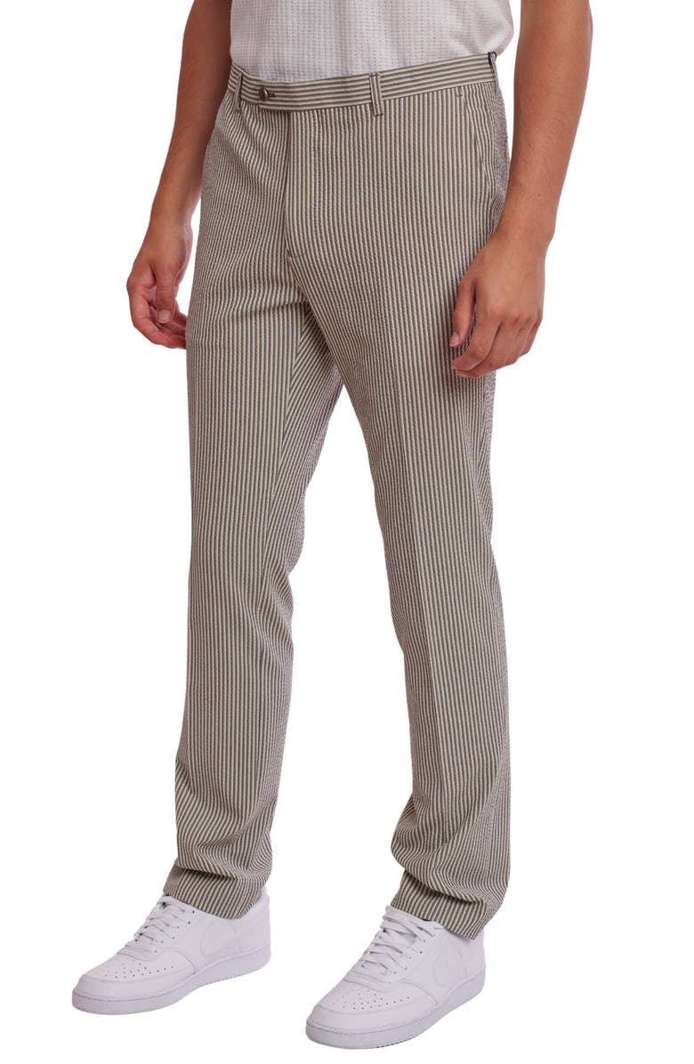 PAISLEY & GRAY Downing Slim Flat Front Stripe Seersucker Dress Pants, Alternate, color,