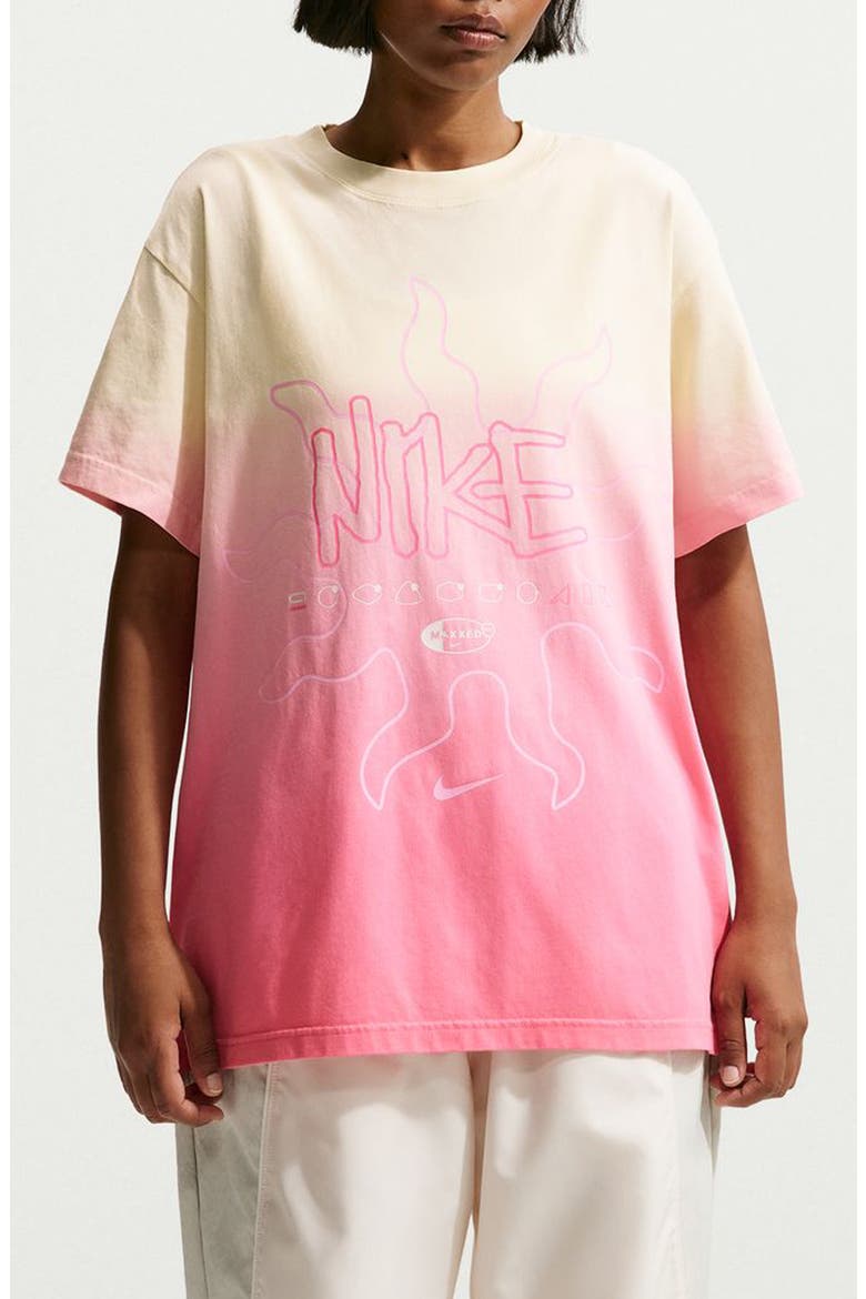 Cotton Graphic T-Shirt, Main, color, PINKSICLE/ COCONUT MILK