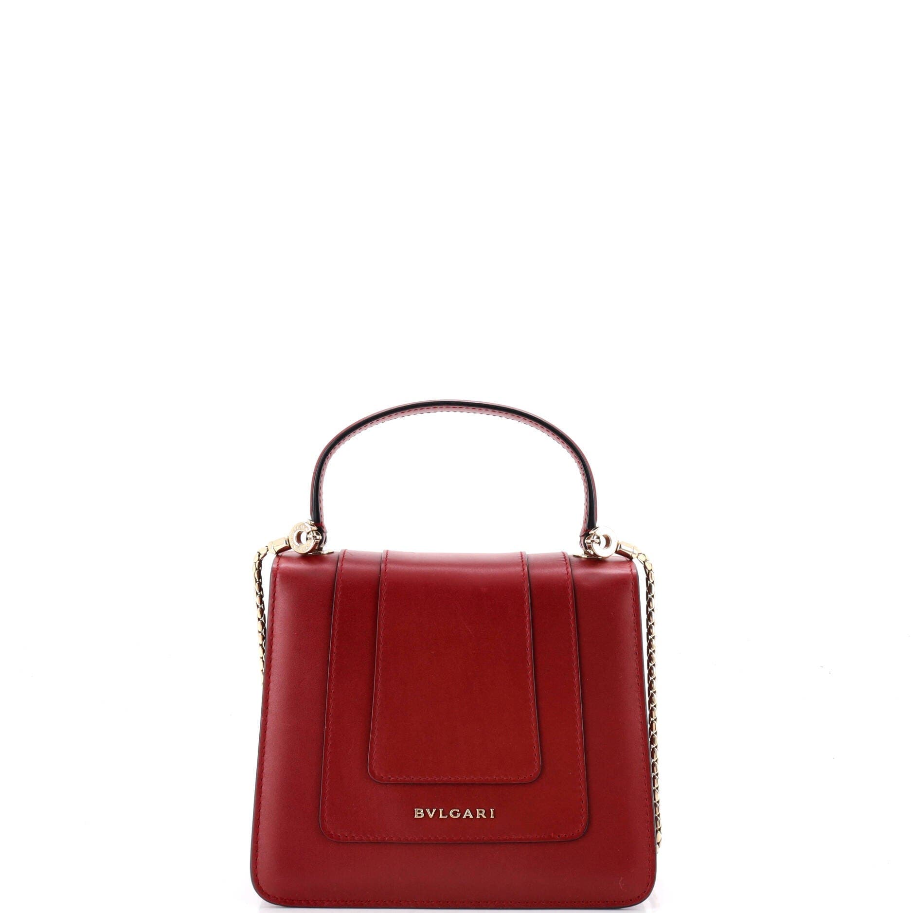 Serpenti Forever Top Handle Bag Leather Small, Alternate, color, Burgundy