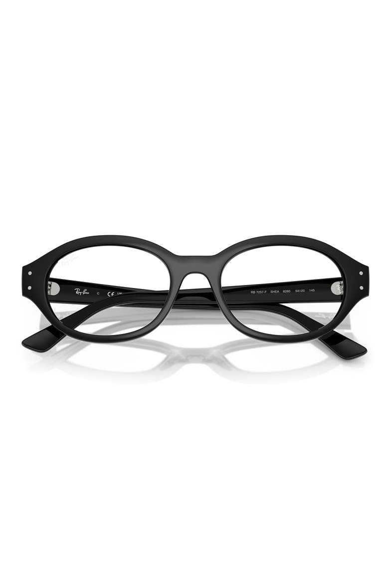 52mm Oval Optical Glasses, Alternate, color, BLACK