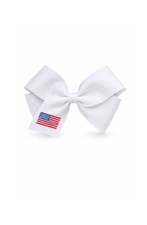 American Flag Hair Bow