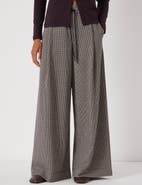 Hush Check Wide Leg Jersey Pants