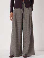 Hush Check Wide Leg Jersey Pants