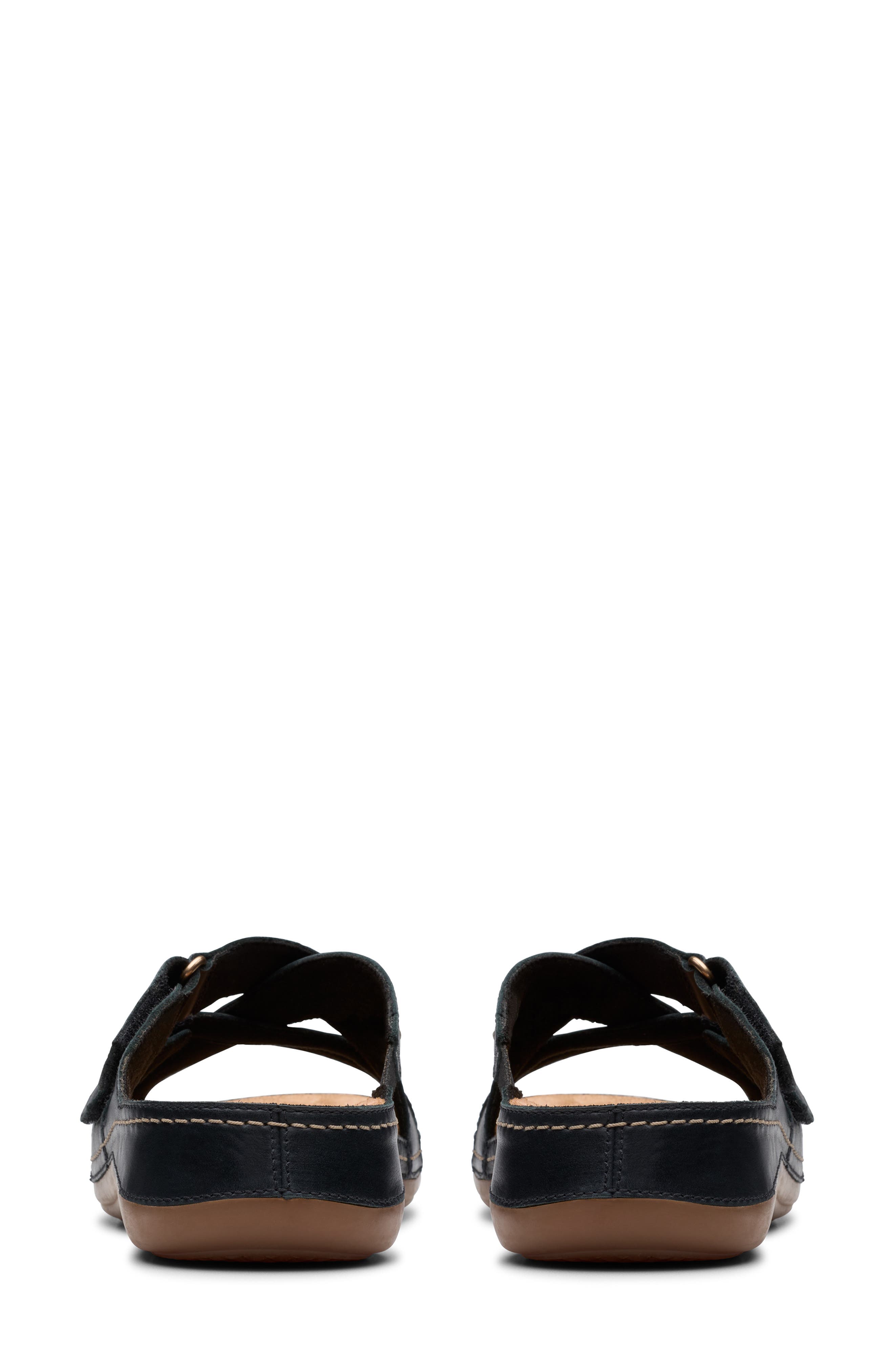 Clarks<sup>®</sup> Cecily Slide Sandal, Alternate, color, Black Leather