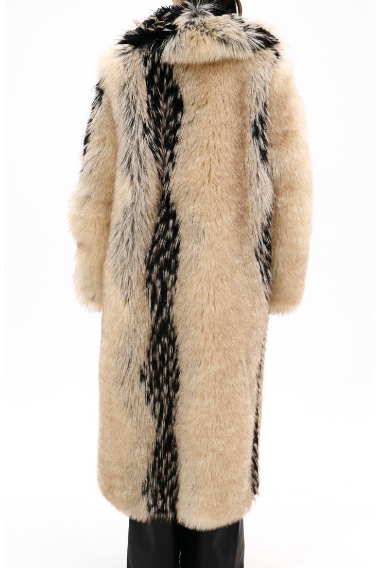 Aurora Faux Fur Coat, Alternate, color, TAN MULTI